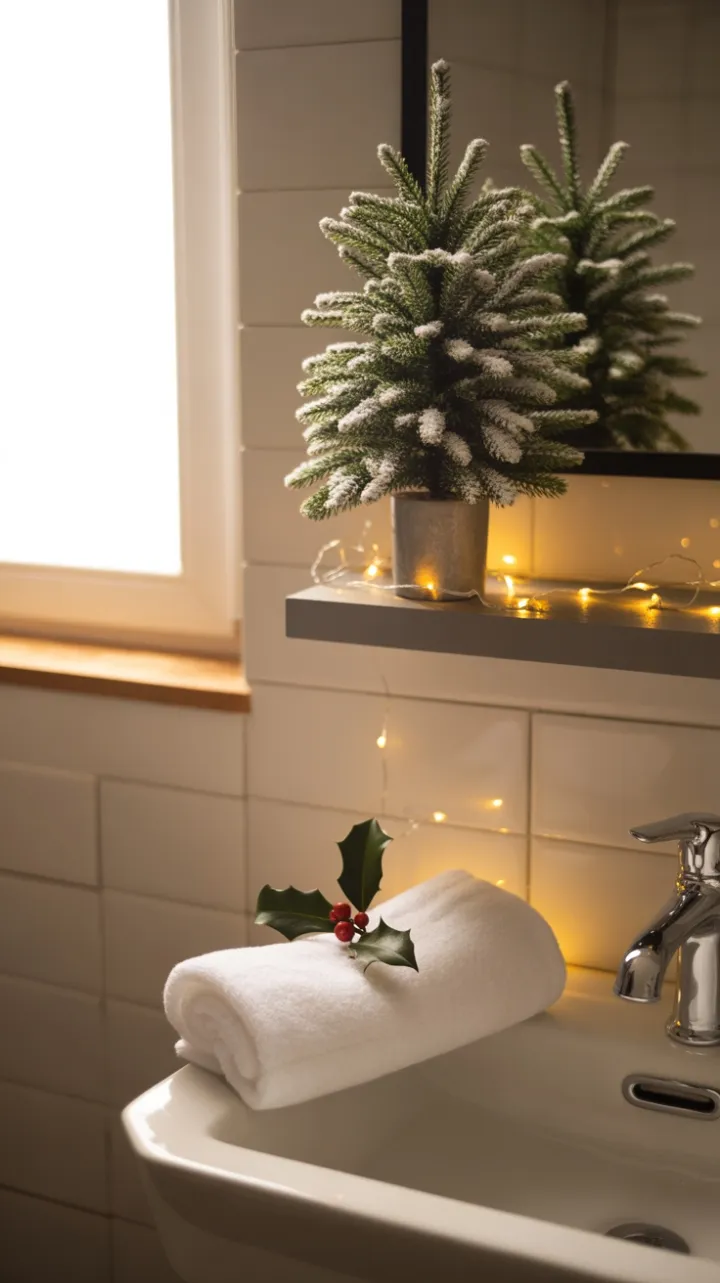 Winter Warmth in a Modern Powder Room