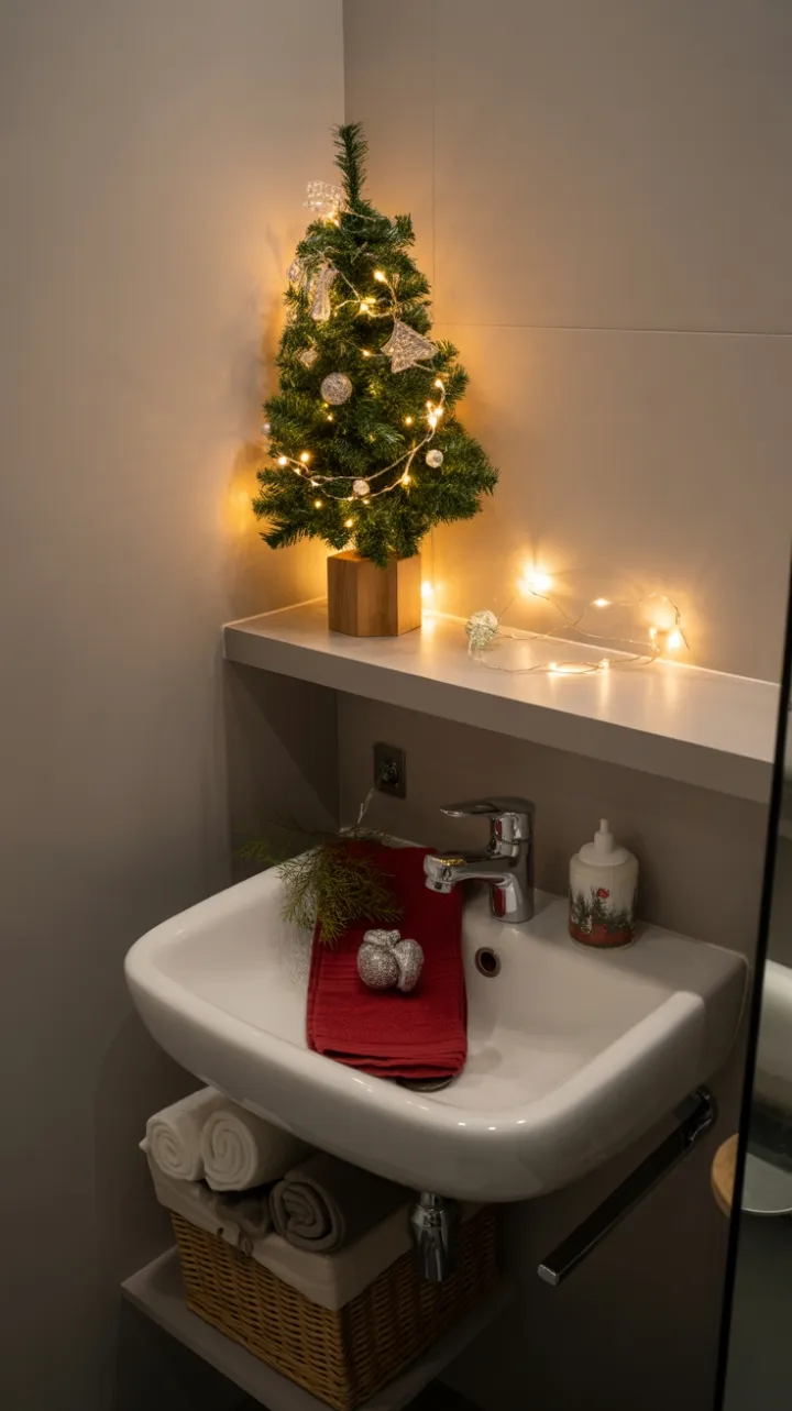 Mini Holiday Charm for a Modern Bathroom