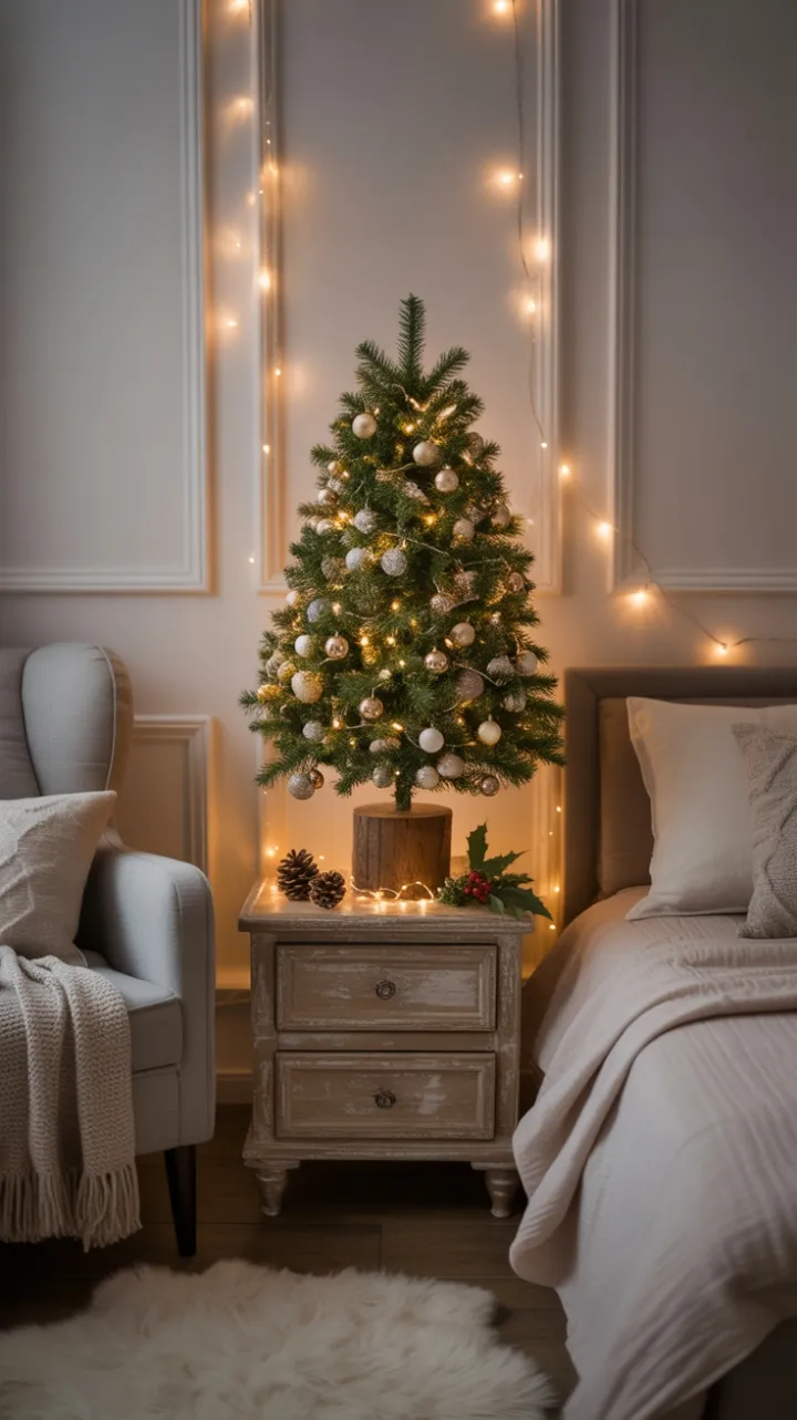 Miniature Christmas Charm in a Cozy Grey Nook