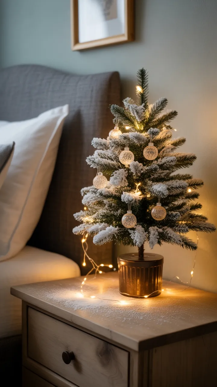 Snow-Kissed Nightstand Miniature Holiday Haven