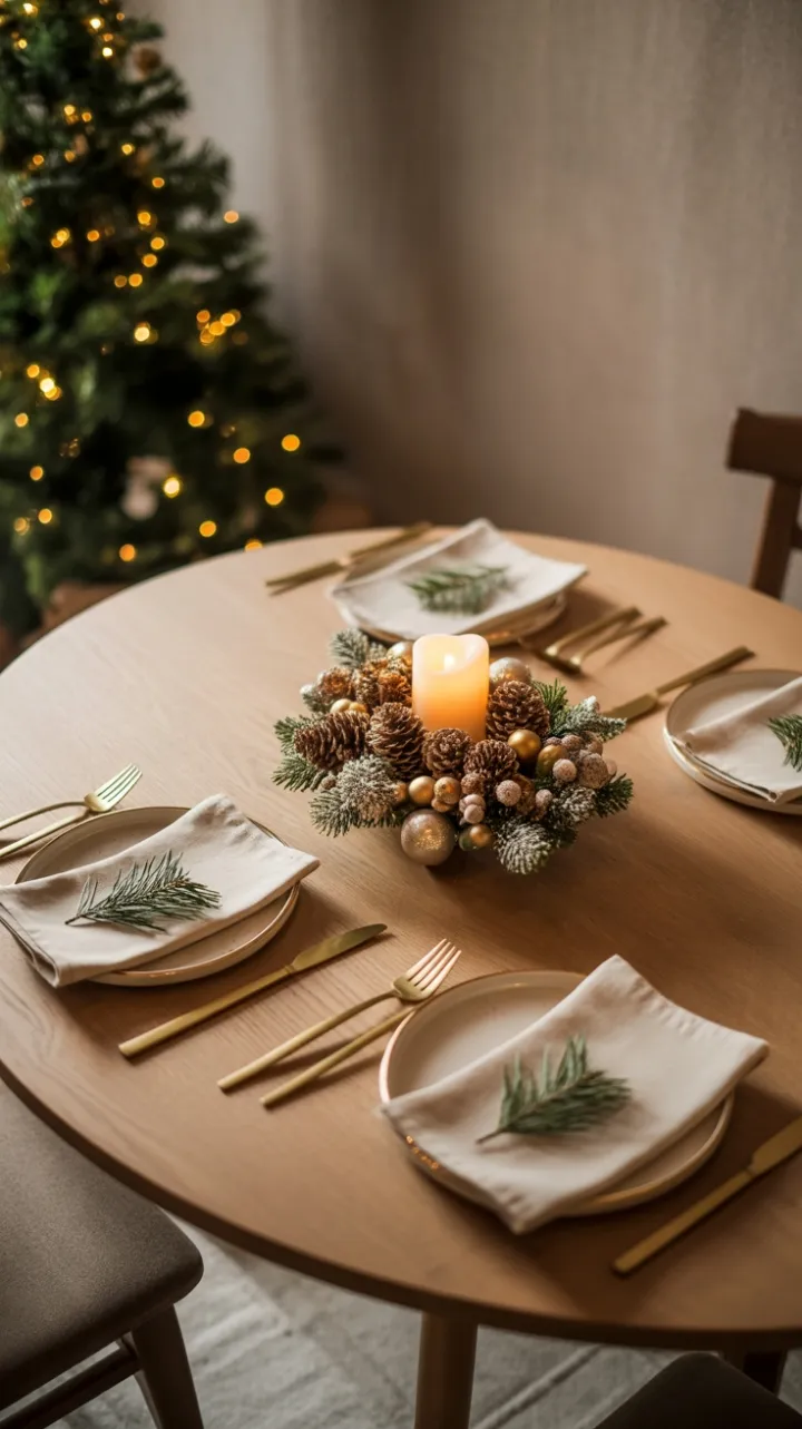 Candlelit Christmas Table for Two