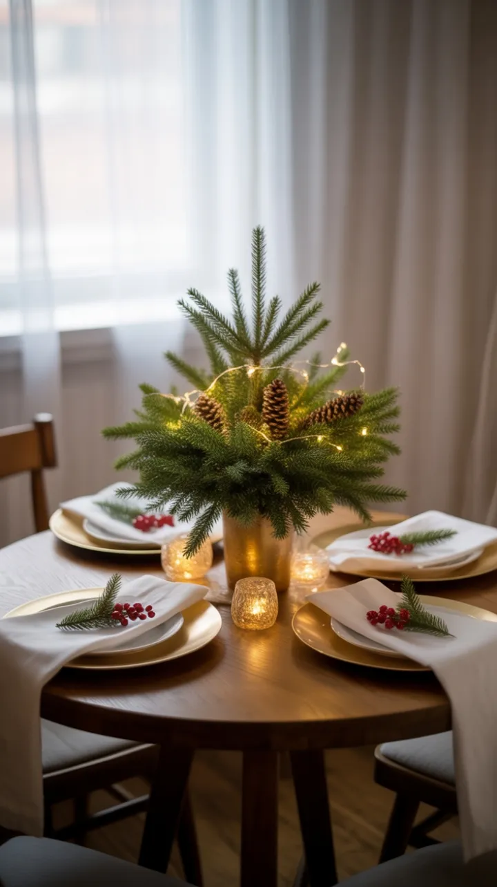 Cozy Woodland Holiday Tablescape