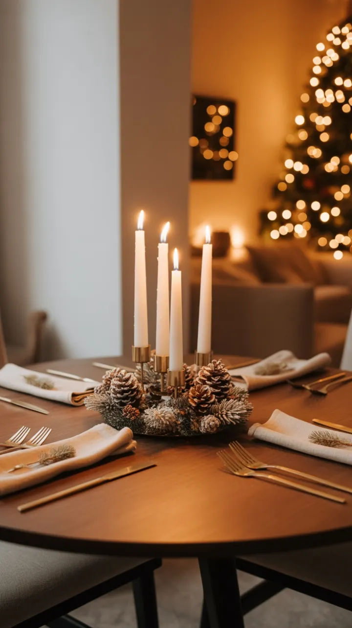 Candlelit Holiday Table for Two