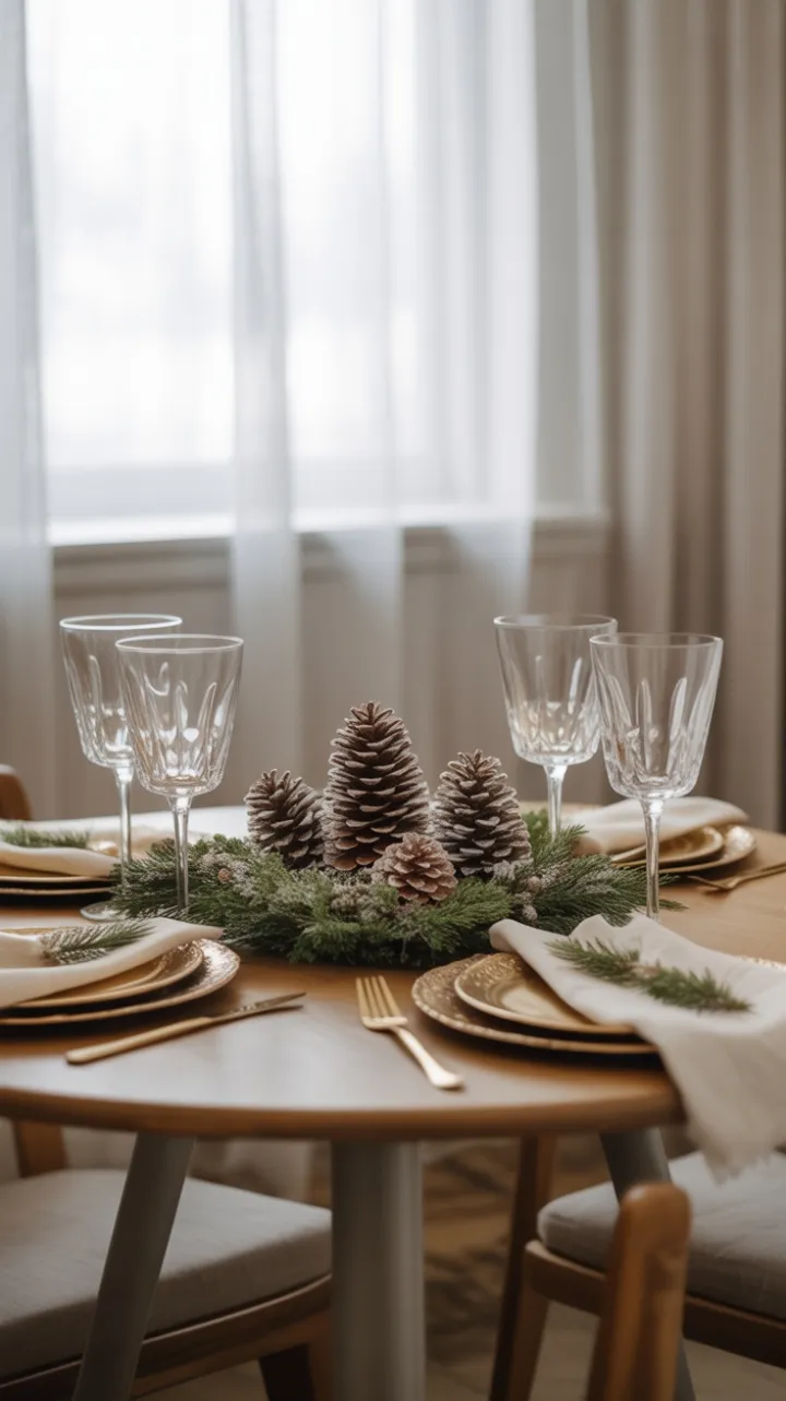Intimate Minimalist Holiday Tablescape