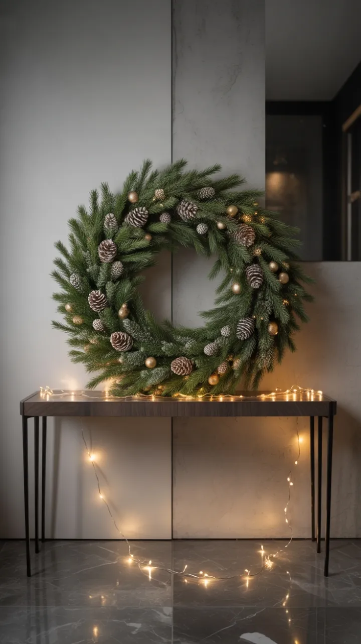 Circle of Light on a Minimalist Holiday Console