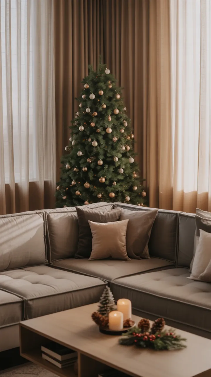 City-Sized Christmas Elegance in a Cozy Modern Apartment