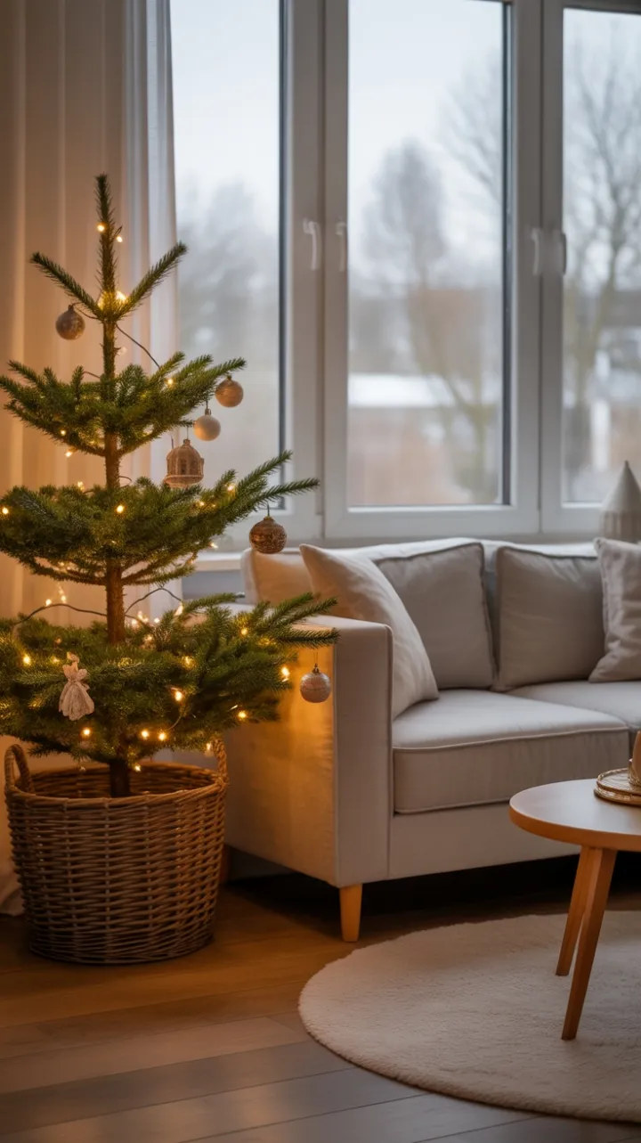 Morning Light on a Cozy Rustic-Modern Holiday Nook