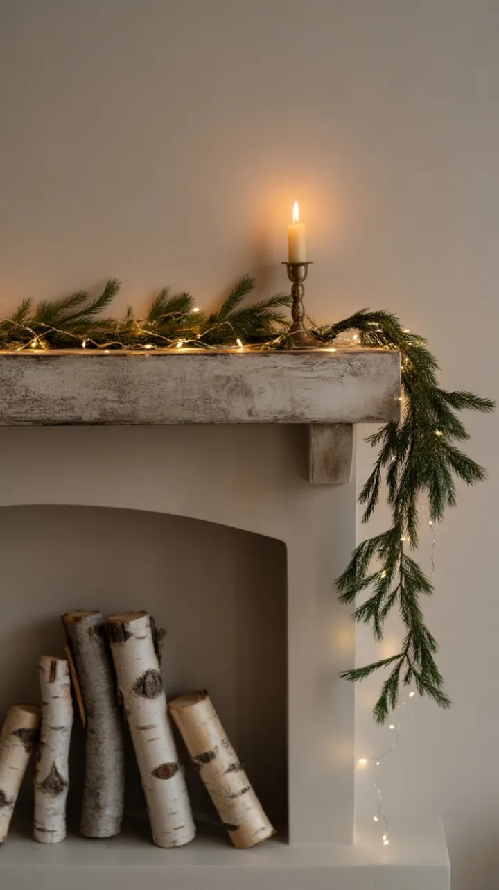 Birch and Brass Holiday Hearth