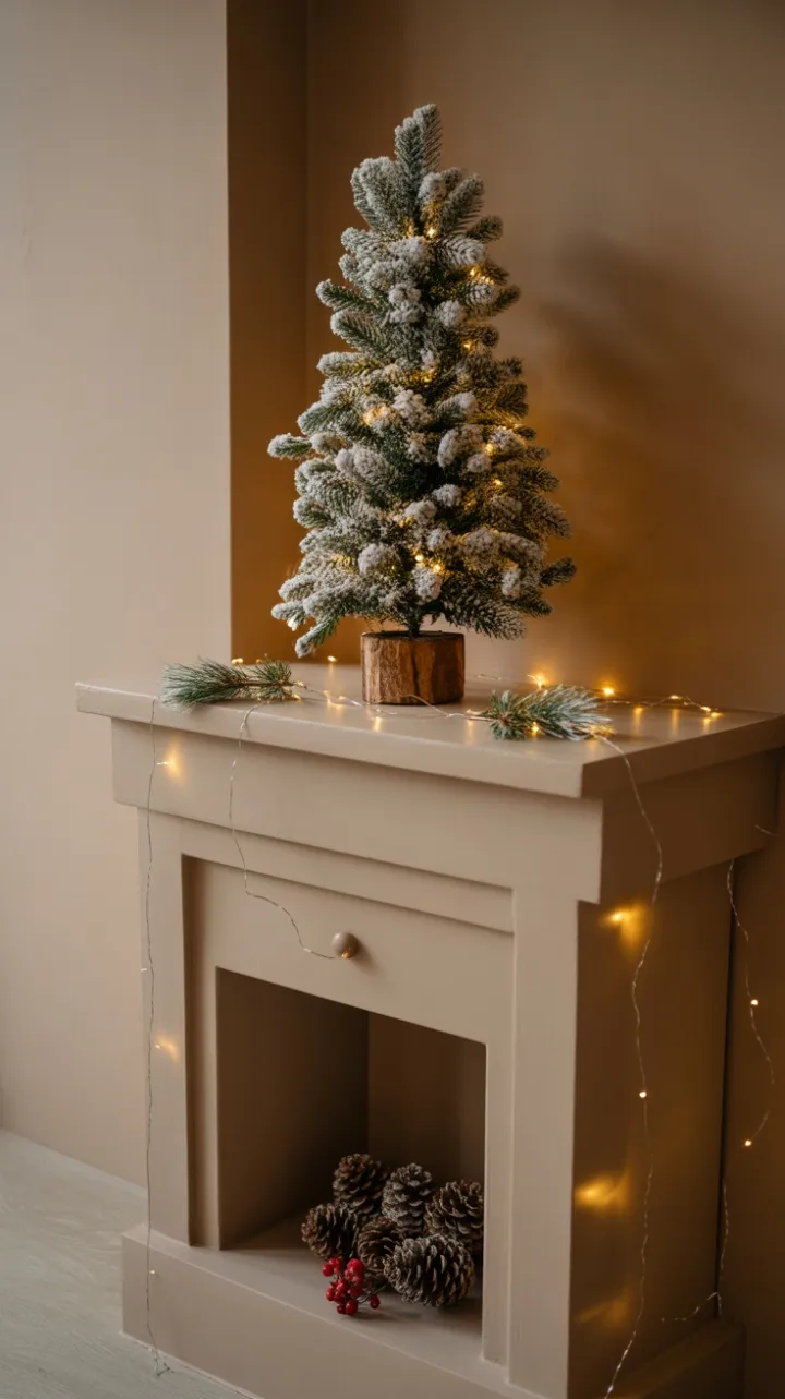 A Quiet Hearth Dressed in Subtle Holiday Charm