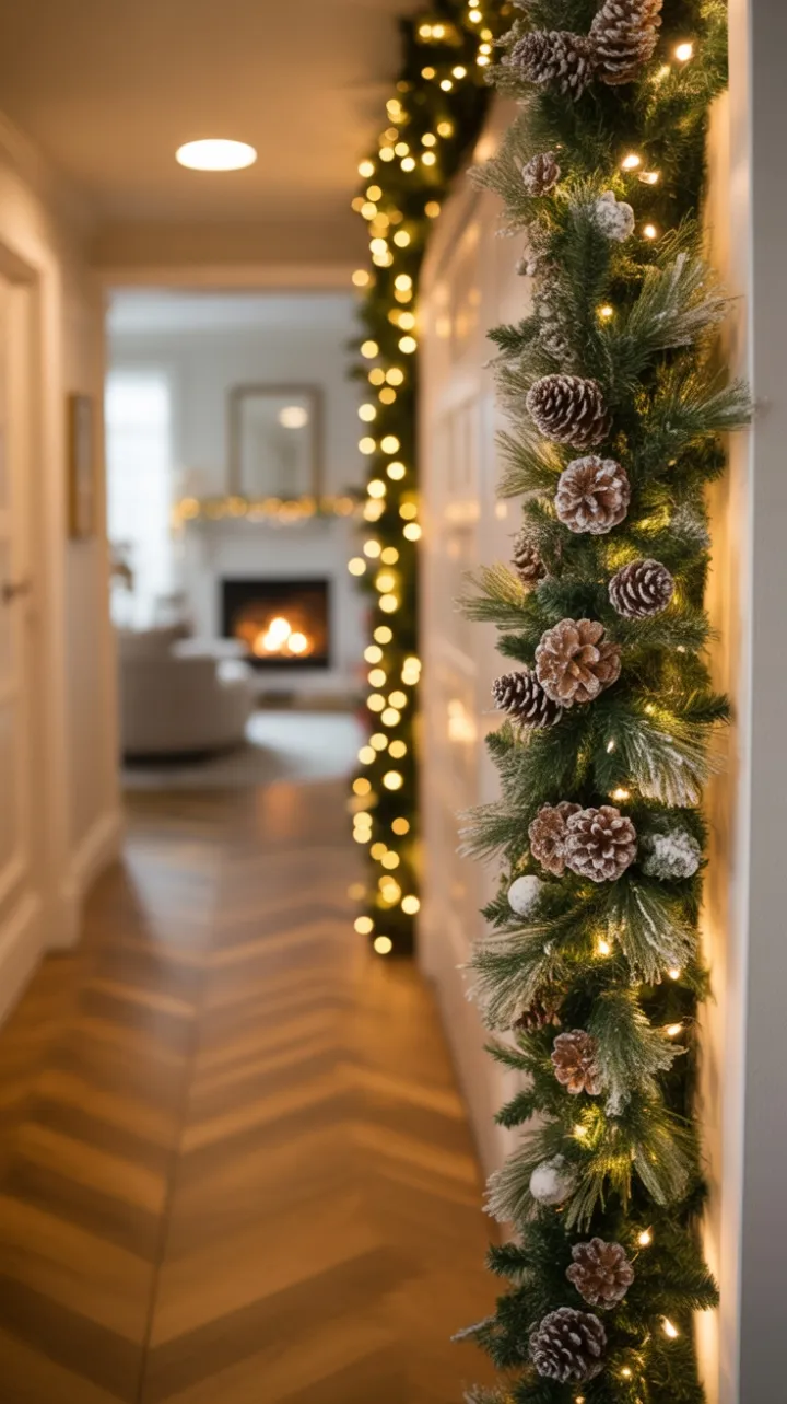A Lush Garland Guides You Toward a Fireside Welcome