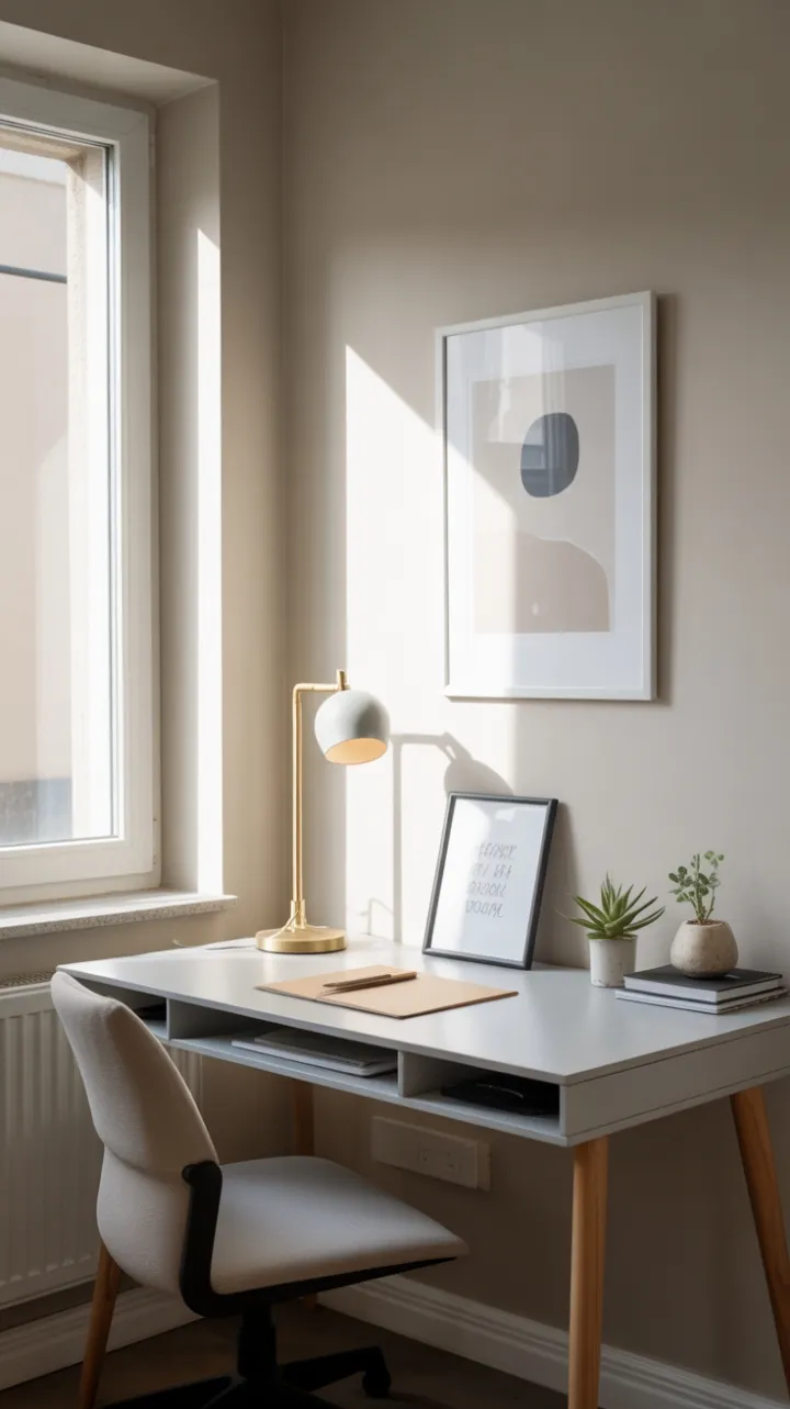 Serene Corner Workspace for Calm, Focused Living