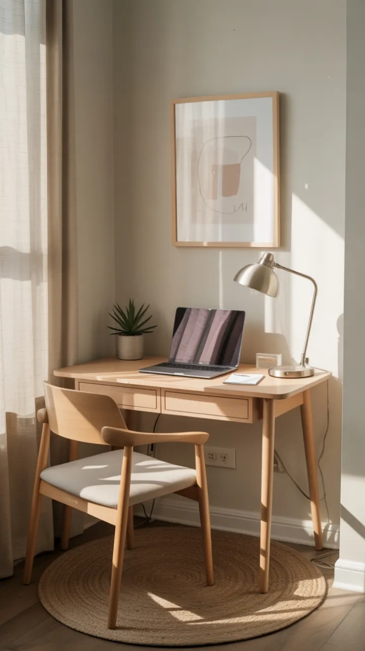 Sunlit Minimalist Home Office