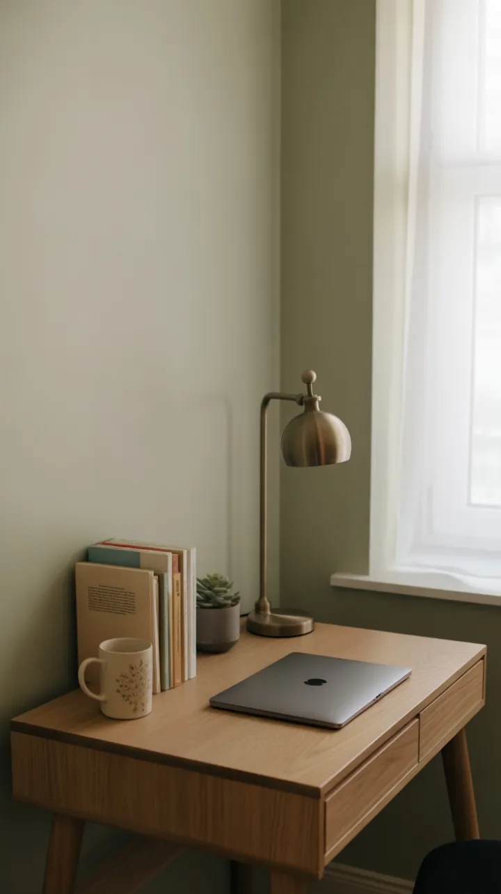 Sunlit Oak Desk Nook