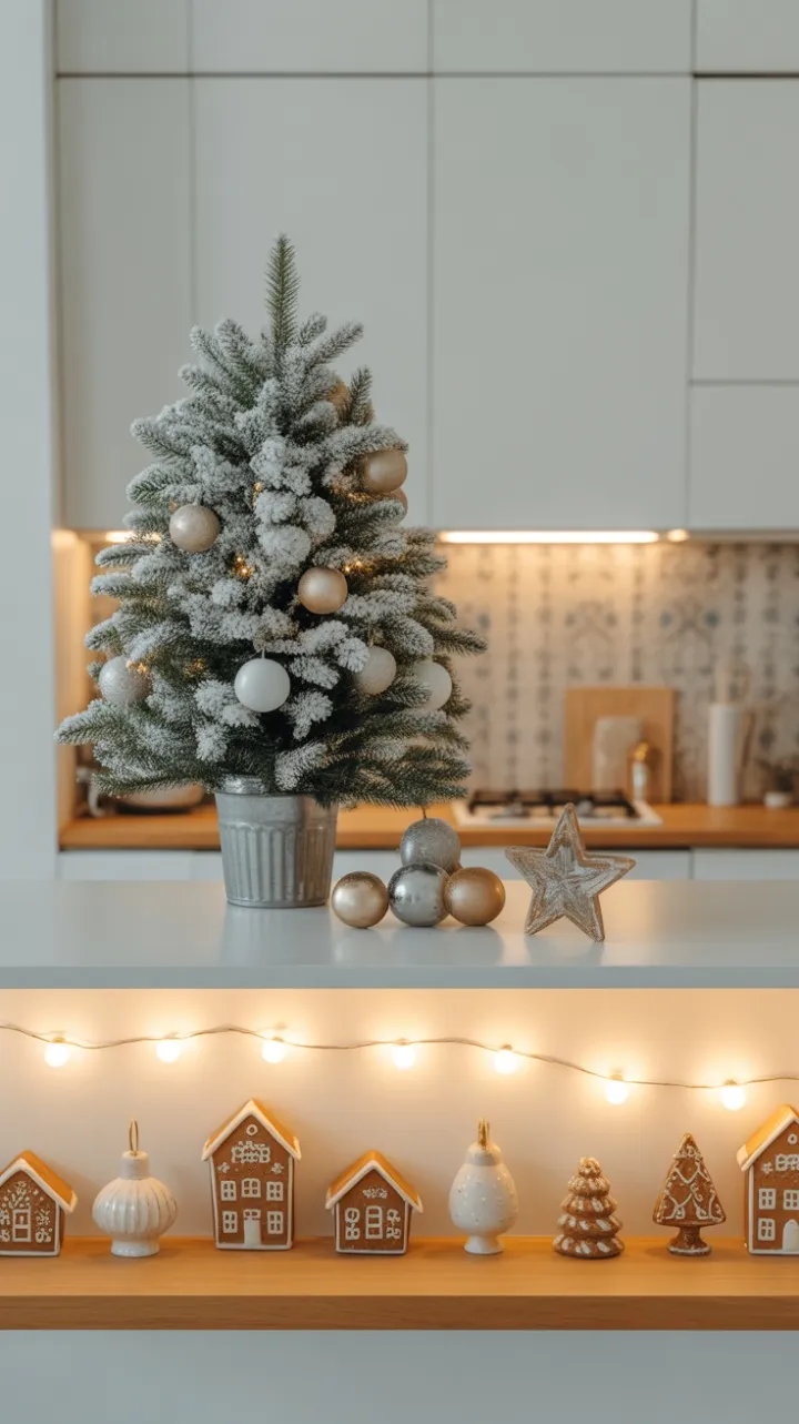 Scandinavian Holiday Charm in a Minimal Kitchen
