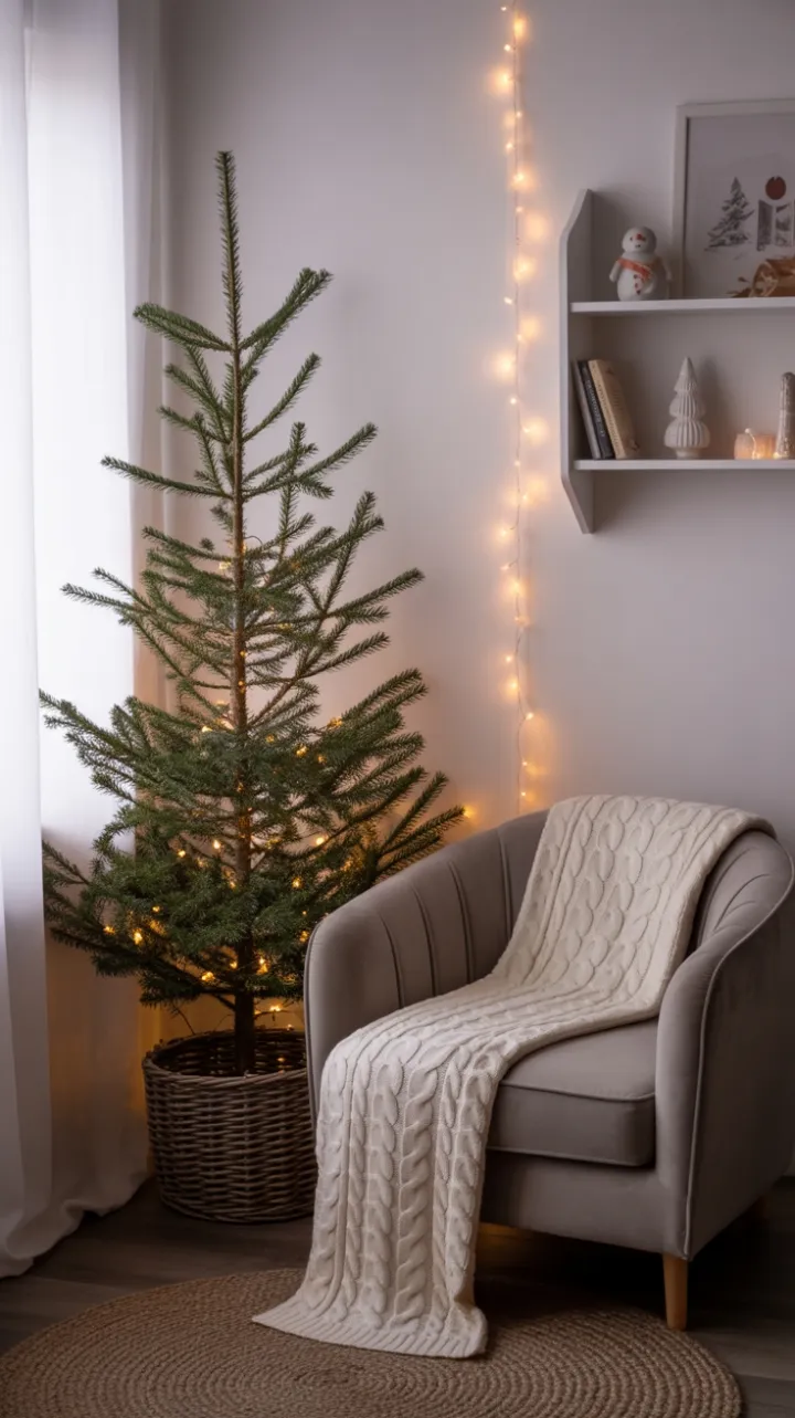 Warm Minimalist Holiday Nook