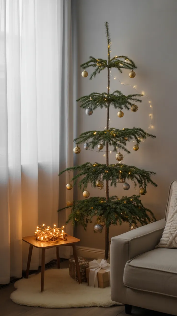 A Minimalist Holiday Nook Bathed in Warm Light