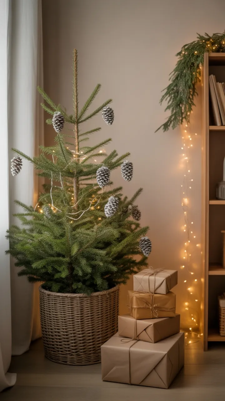 Warm Minimalist Holiday Corner