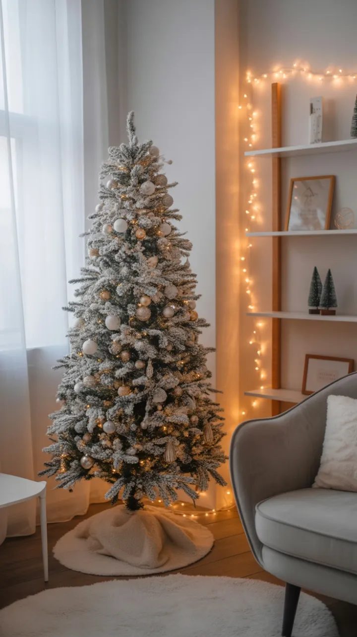 Flocked Elegance in a Cozy Corner