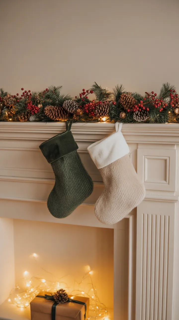 Quiet Holiday Elegance on a Cozy Mantel