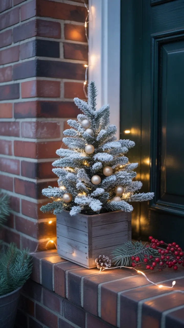 Cozy Miniature Christmas at the Apartment Door