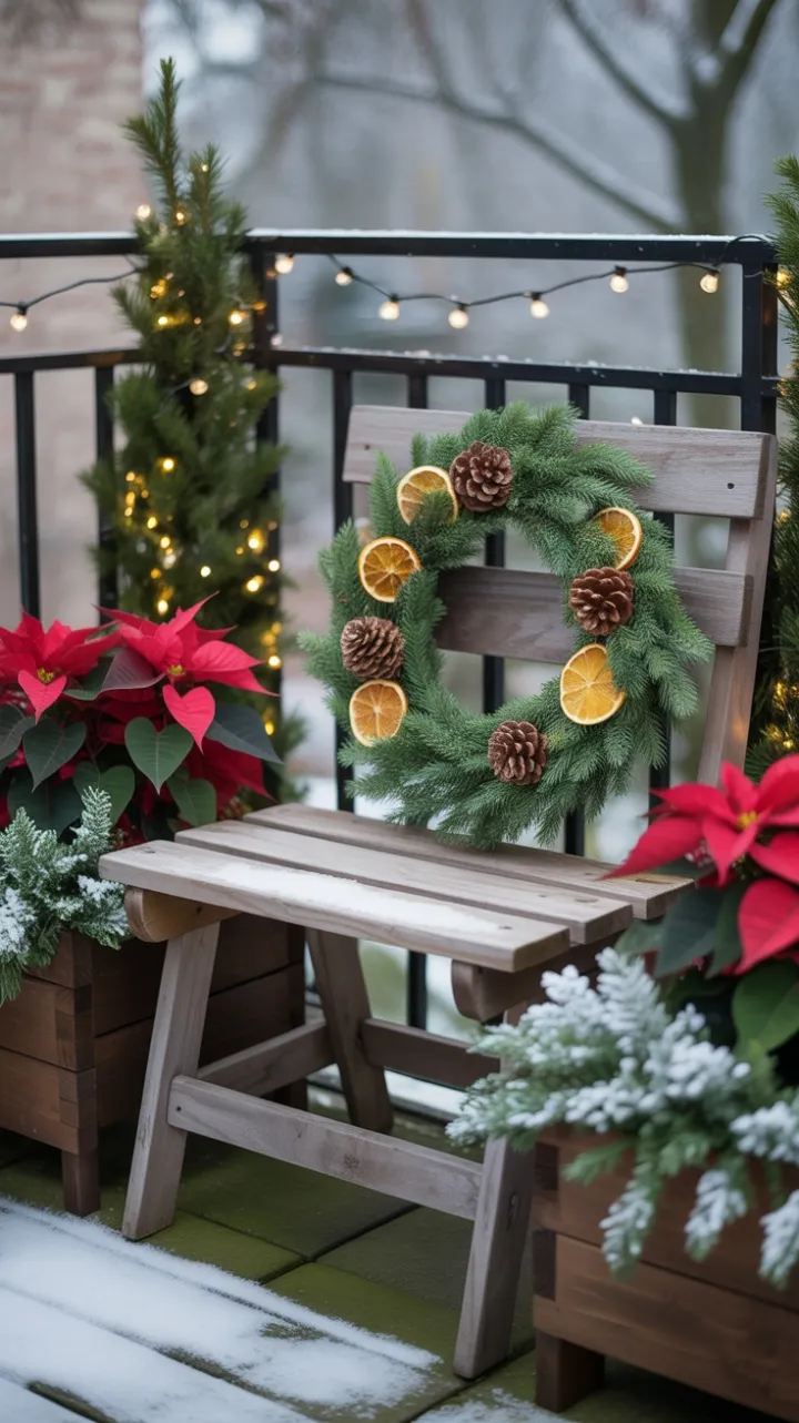 Miniature Christmas Porch Cozy Balcony Cheer