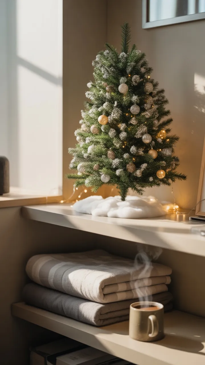 Studio-Smart Holiday Nook with a Miniature Tree