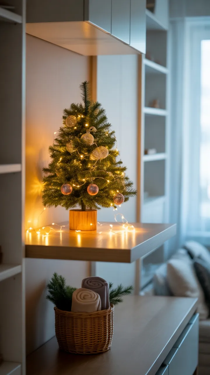 Pocket-Sized Christmas Warmth on a Floating Shelf
