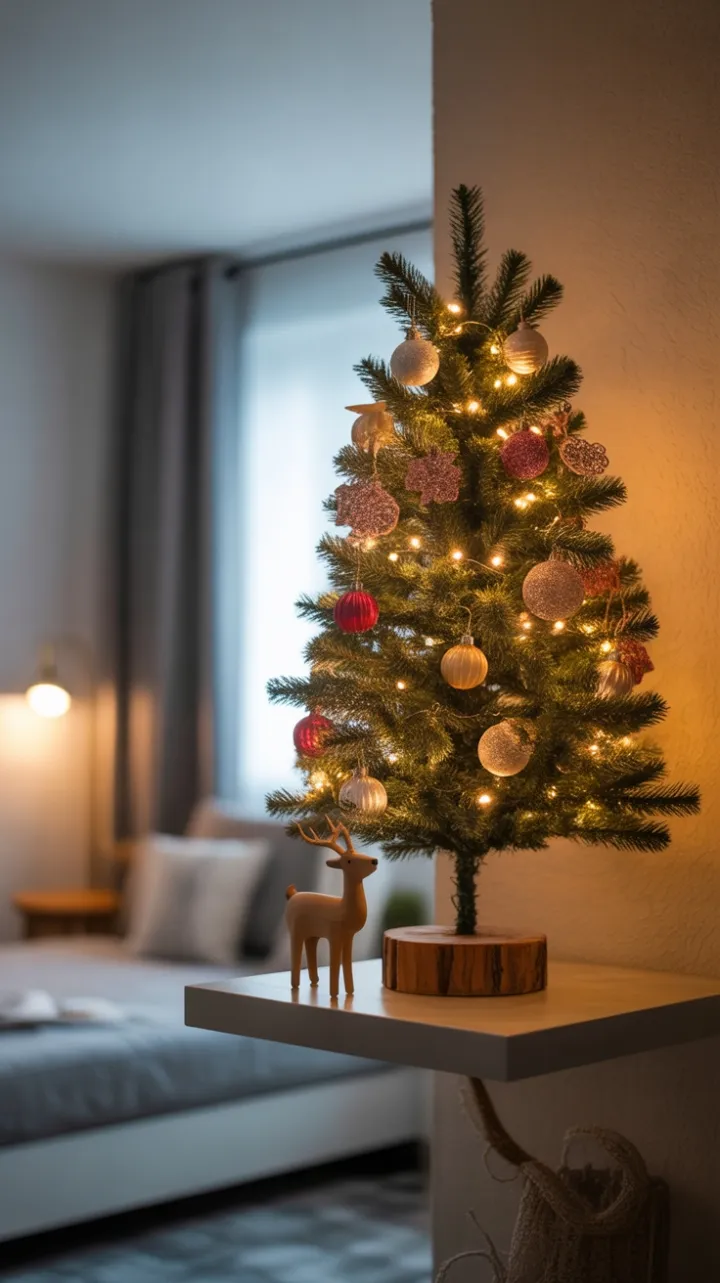 Small-Space Holiday Charm with a Miniature Tree