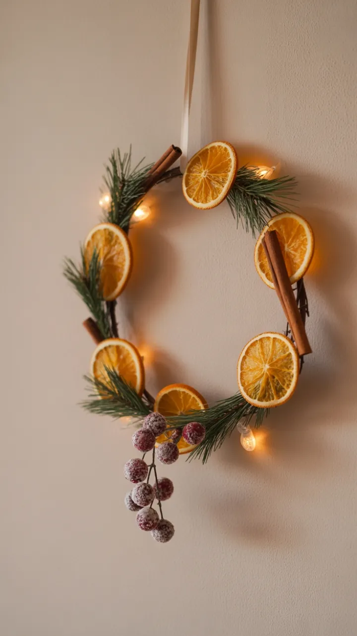Sunlit Citrus and Cinnamon Wreath