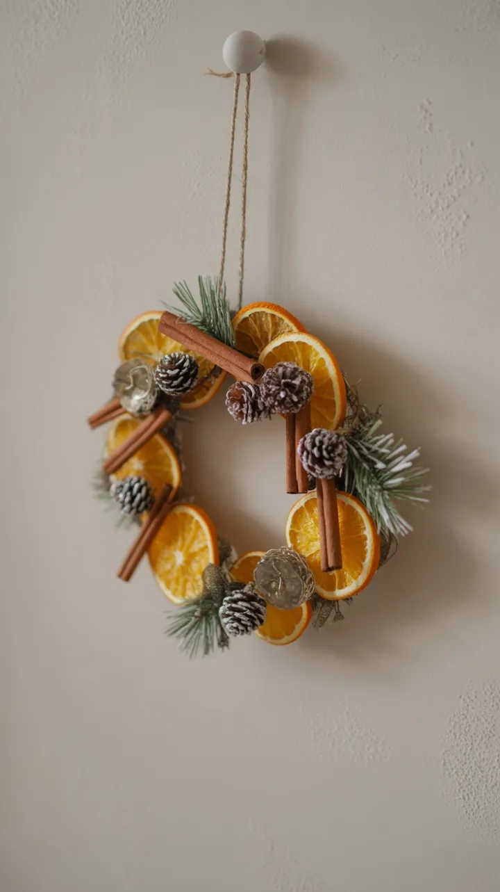 Petite Citrus and Spice Holiday Wreath
