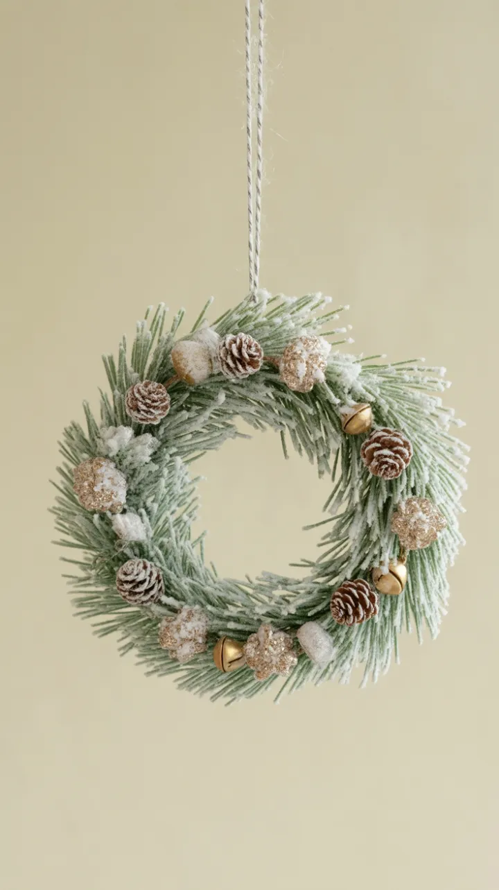 Snow-Kissed Mini Wreath for Cozy Minimalist Holidays