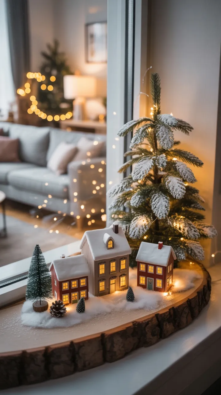 Sunlit Sill Winter Village