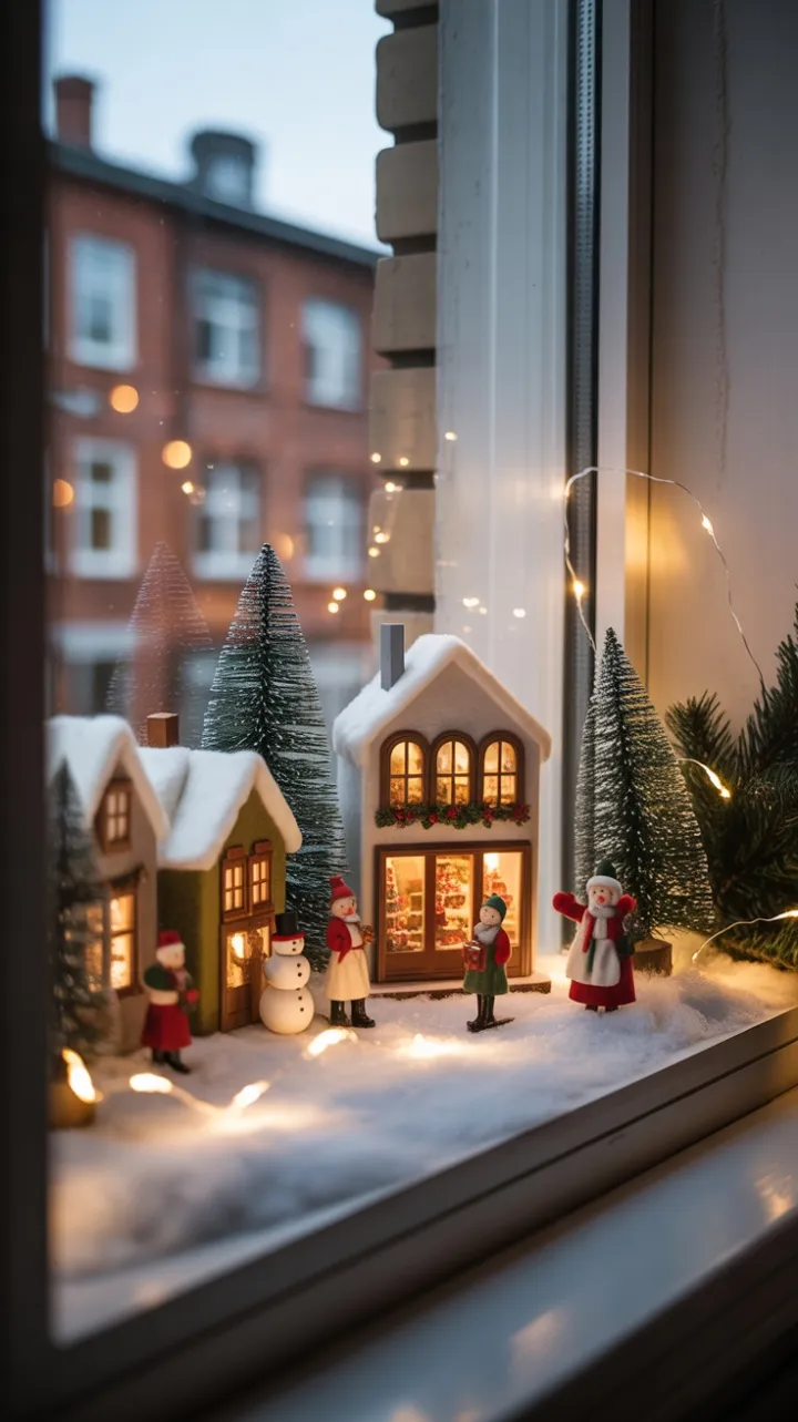 Felted Snow Village — A Window of Warm Holiday Magic