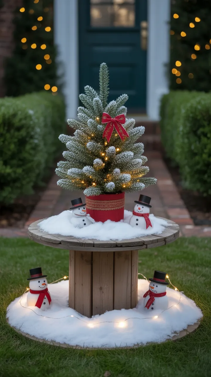 Miniature Winter Wonderland on the Front Path