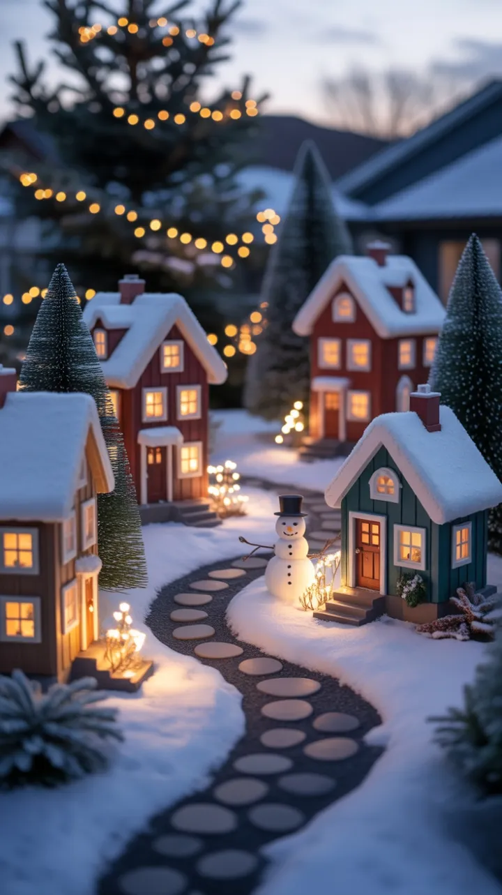 Twilight in the Tiny Snow-Kissed Village