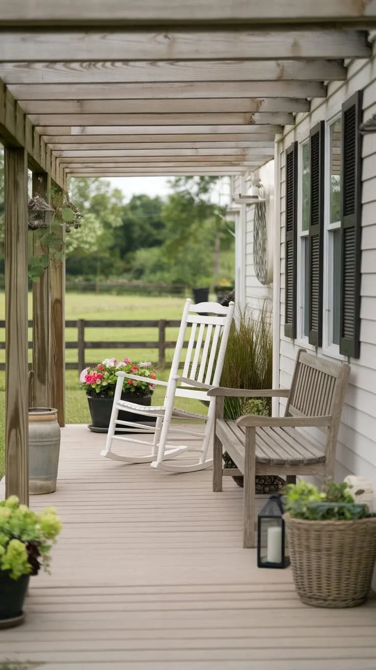 Charming Small Porch with Cozy Seating