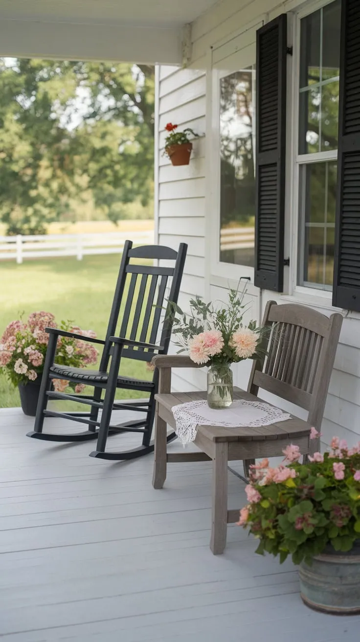 Charming Small Porch with Cozy Seating