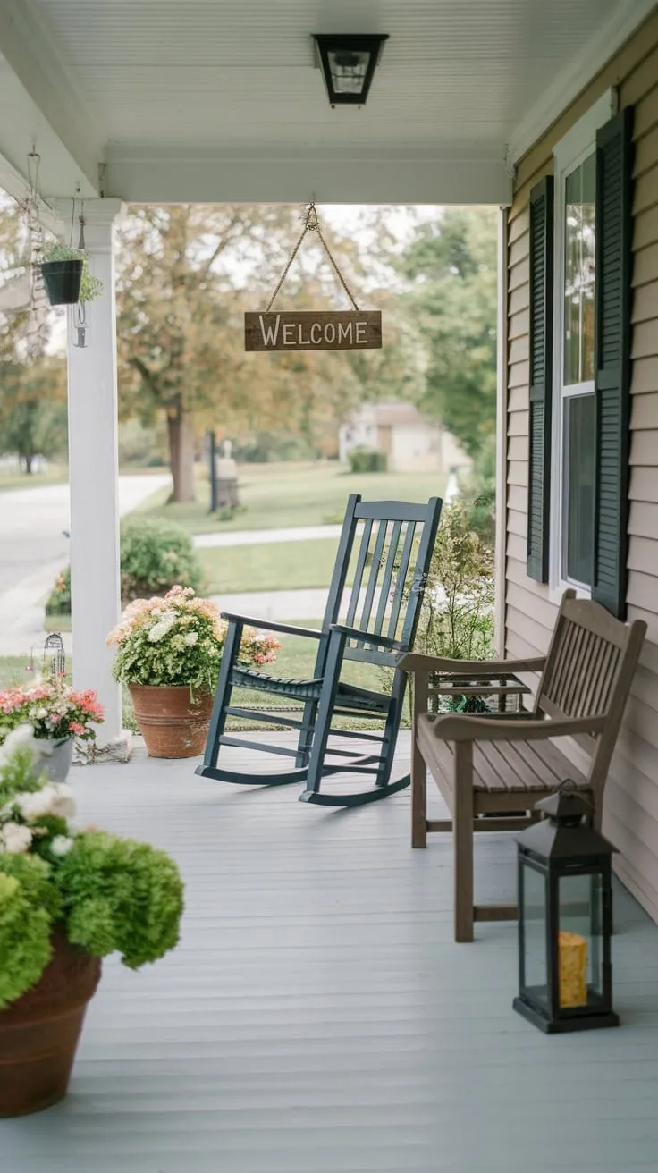 Cozy Small Porch with Charming Seating