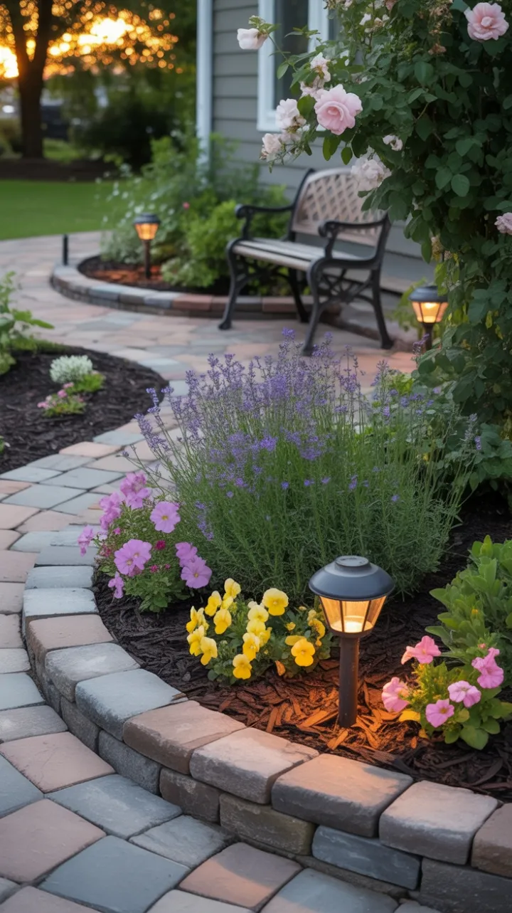 Sunlit Pathway to a Charming Garden Retreat