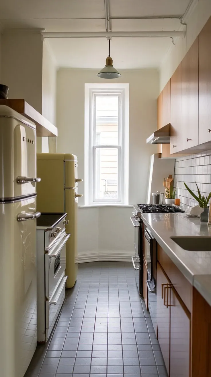 This small kitchen before and after is a testament to the power of thoughtful planning.  The outdated space was completely reimagined into a bright, airy neutral galley kitchen, brimming with clever small kitchen design solutions.  We embraced slim kitchen ideas and an l-shaped small kitchen layout to optimize every inch, proving that even a small kitchen can be a dream kitchen.  Explore our small kitchen decor ideas for inspiration.