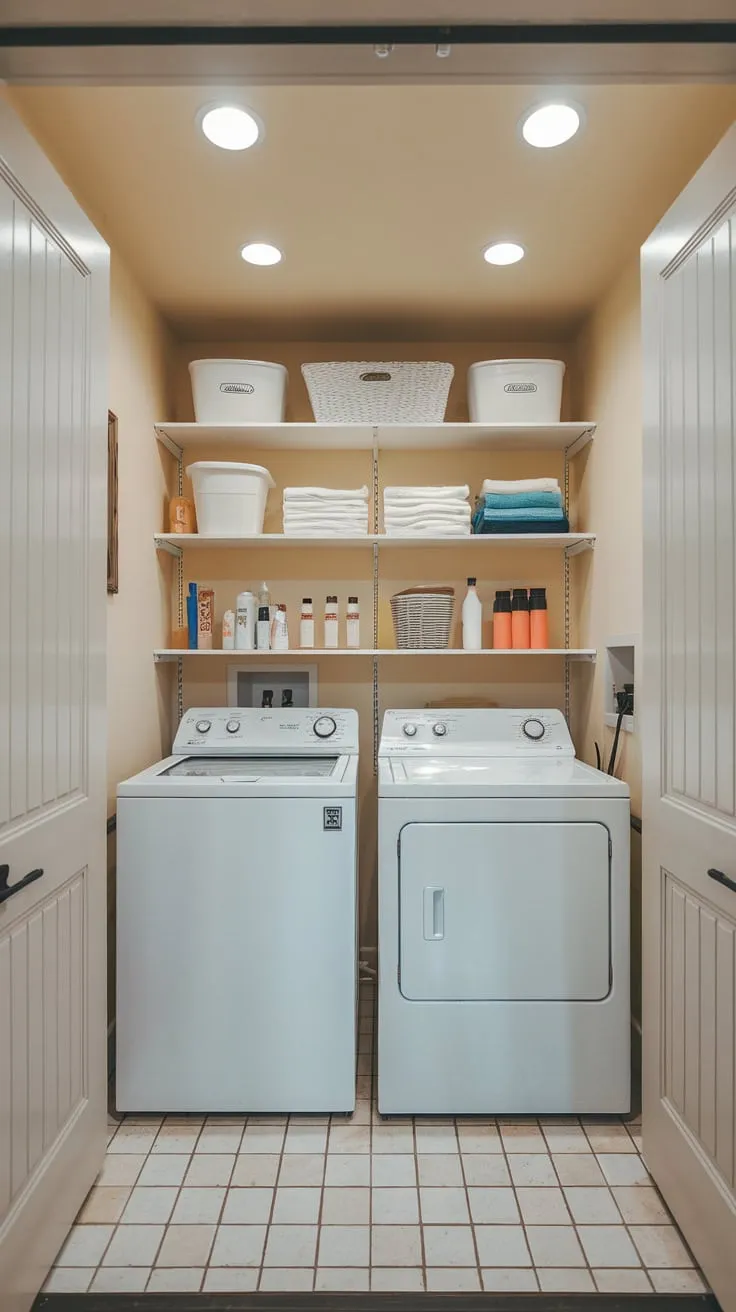 Transform Your Laundry Space with Chic Shelving Options
