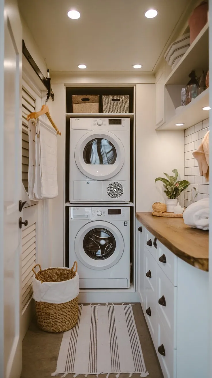 Efficient Elegance: The Art of Laundry in a Cozy Corner