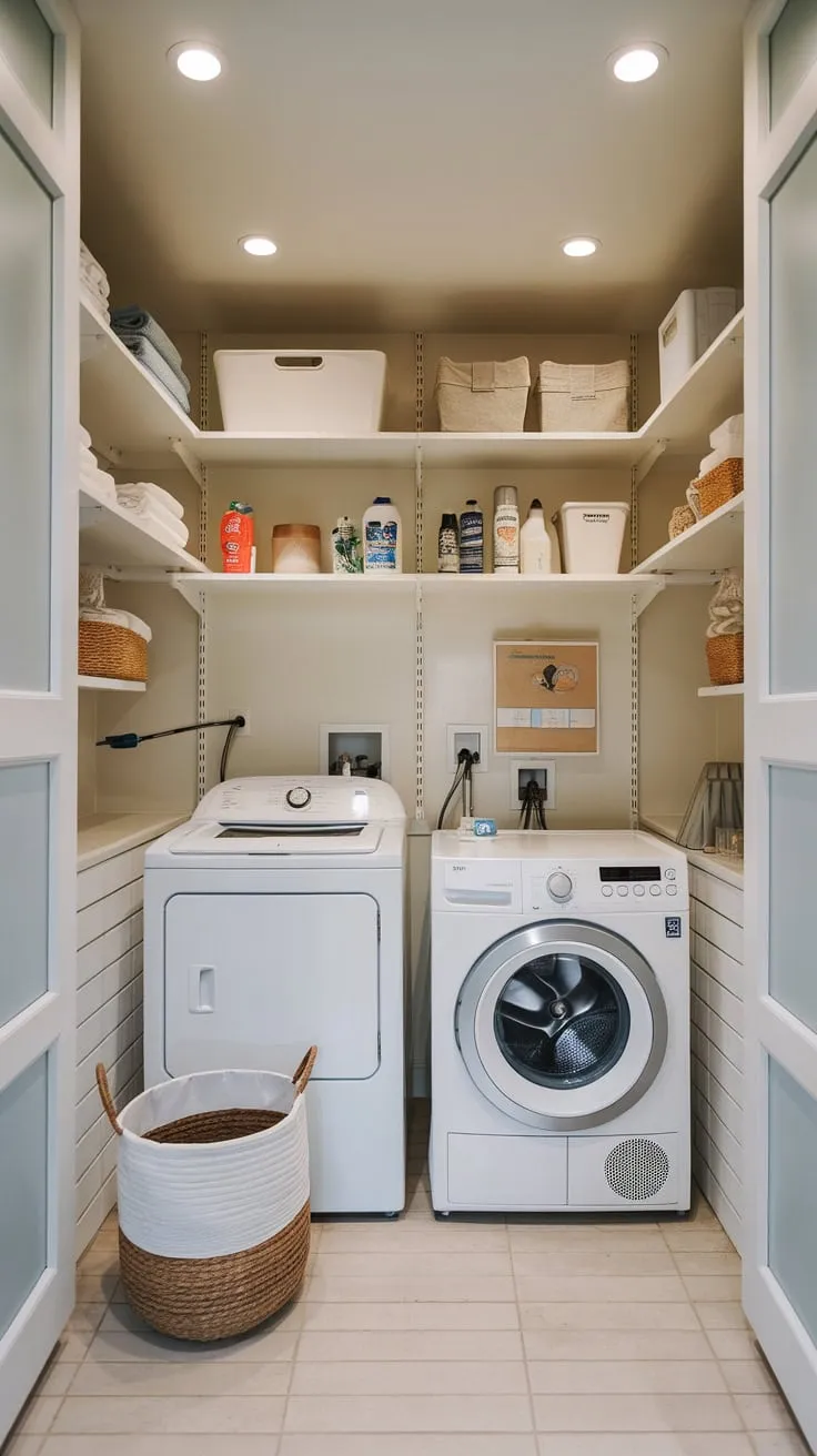Transforming Clutter into Elegance: Small Space Laundry Storage Solutions