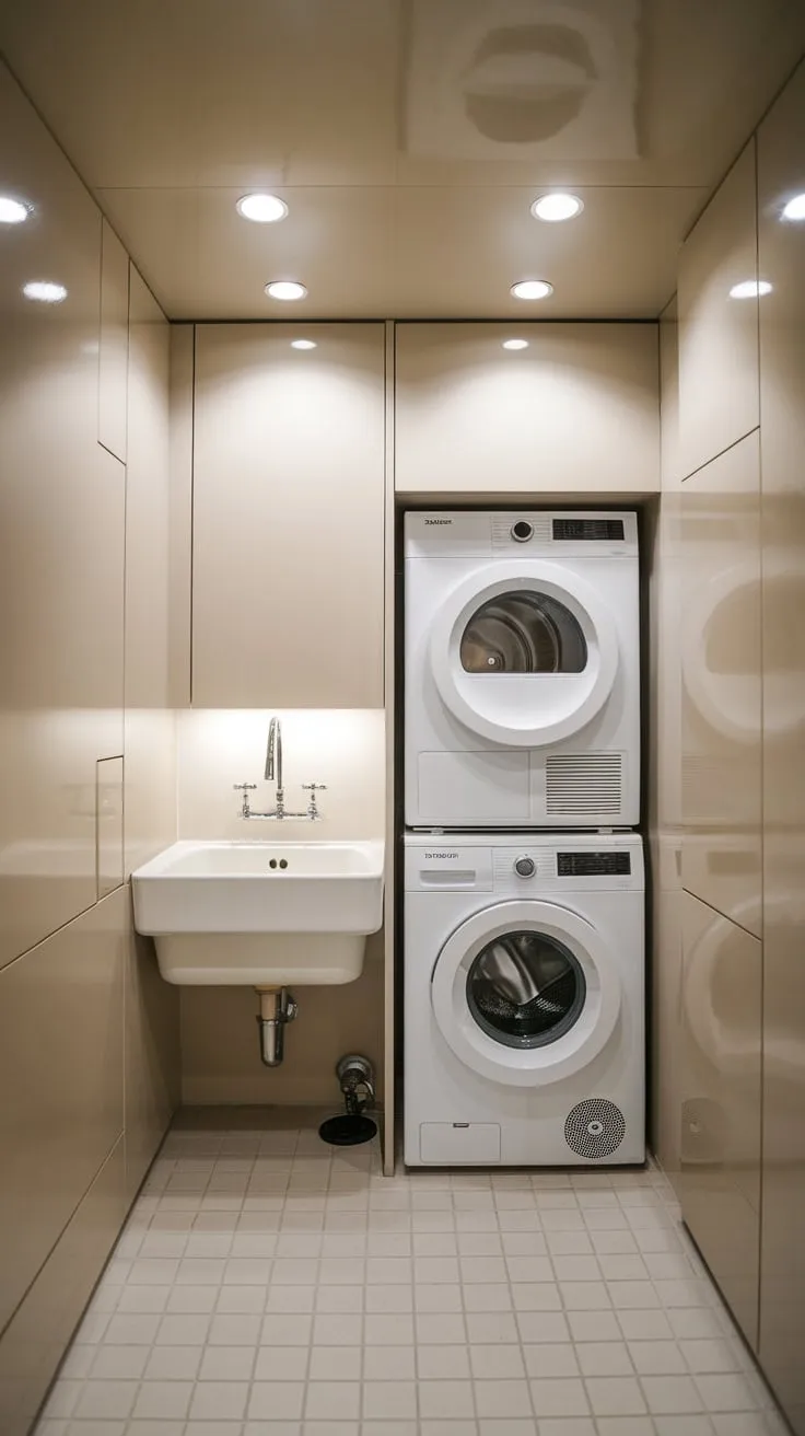 Sleek Simplicity: Mastering Compact Laundry Design
