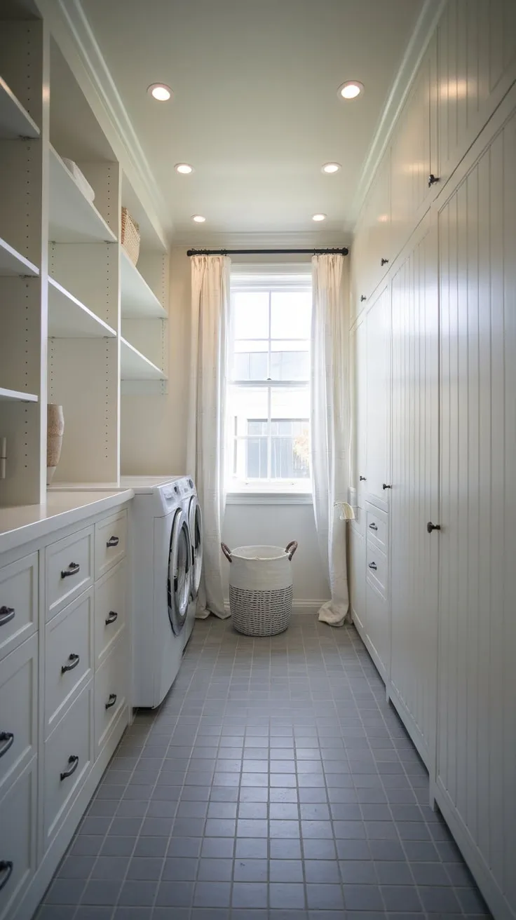 Elevated Essentials: Where Function Meets Flair in a Cozy Laundry Nook