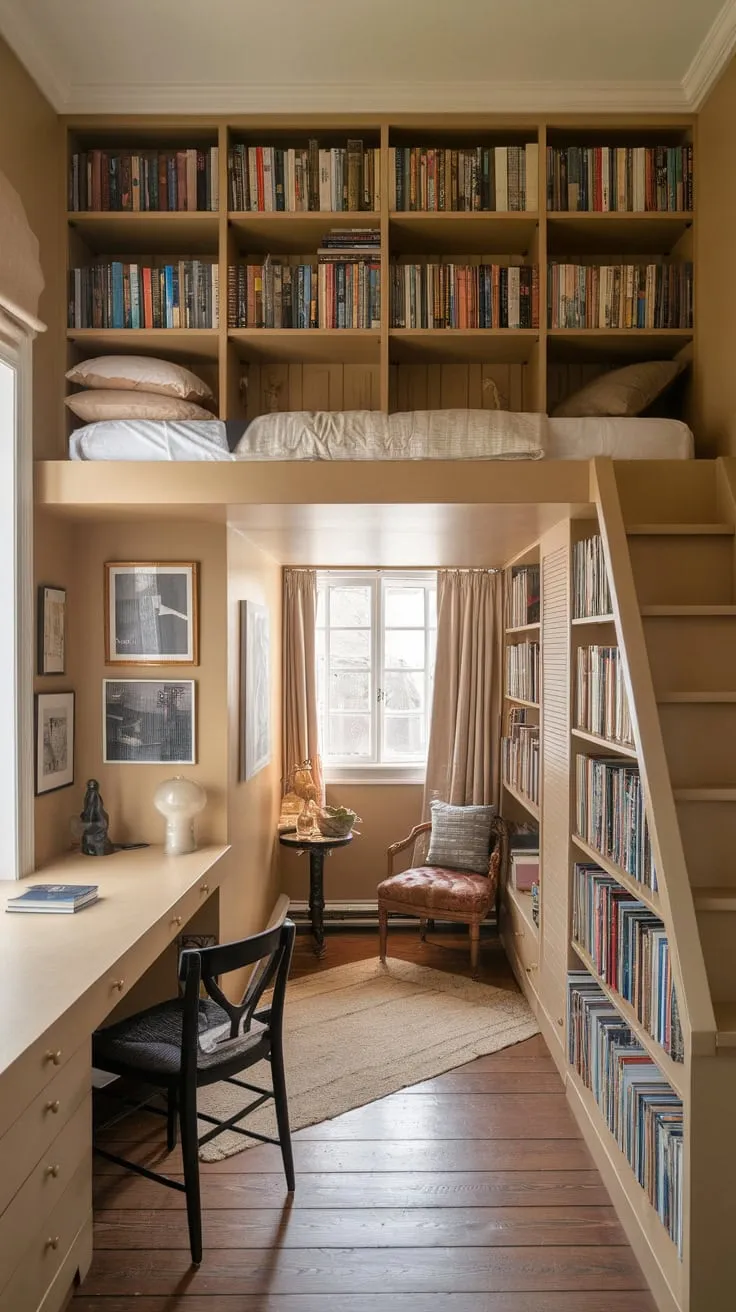 My small library, my happy place.