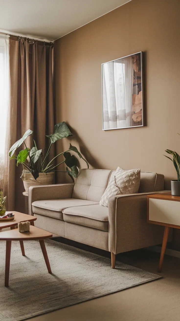 This small apartment living room shows how maximizing space and thoughtful small living room decor can transform a small living room.  Get inspired by these small living room ideas for your own apartment living room decor, all while living comfortably on a budget.