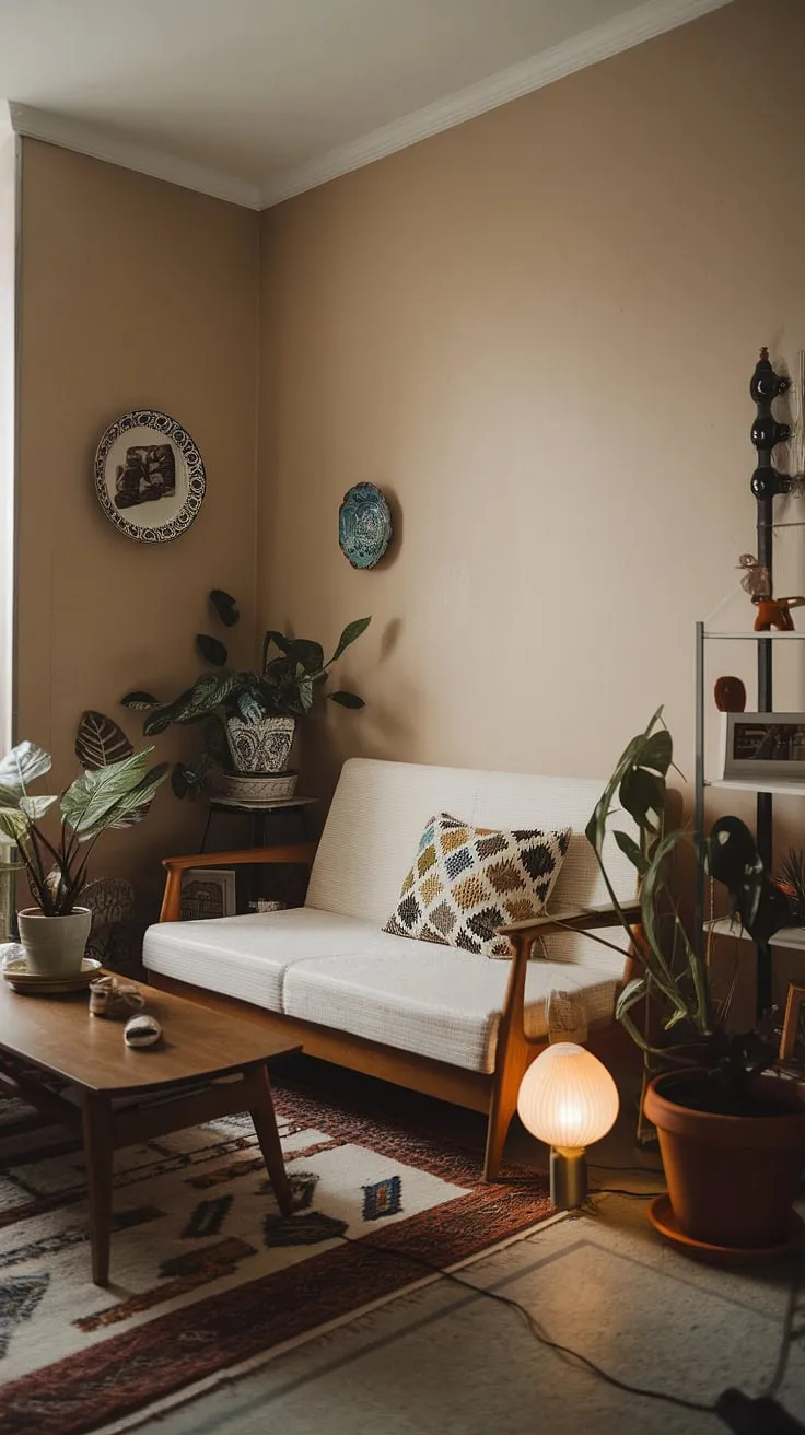 This small apartment living room is a testament to the power of thoughtful small living room decor.  With a few carefully chosen pieces, this living room on a budget feels spacious and inviting.  Explore these small living room ideas for your own apartment living room transformation.