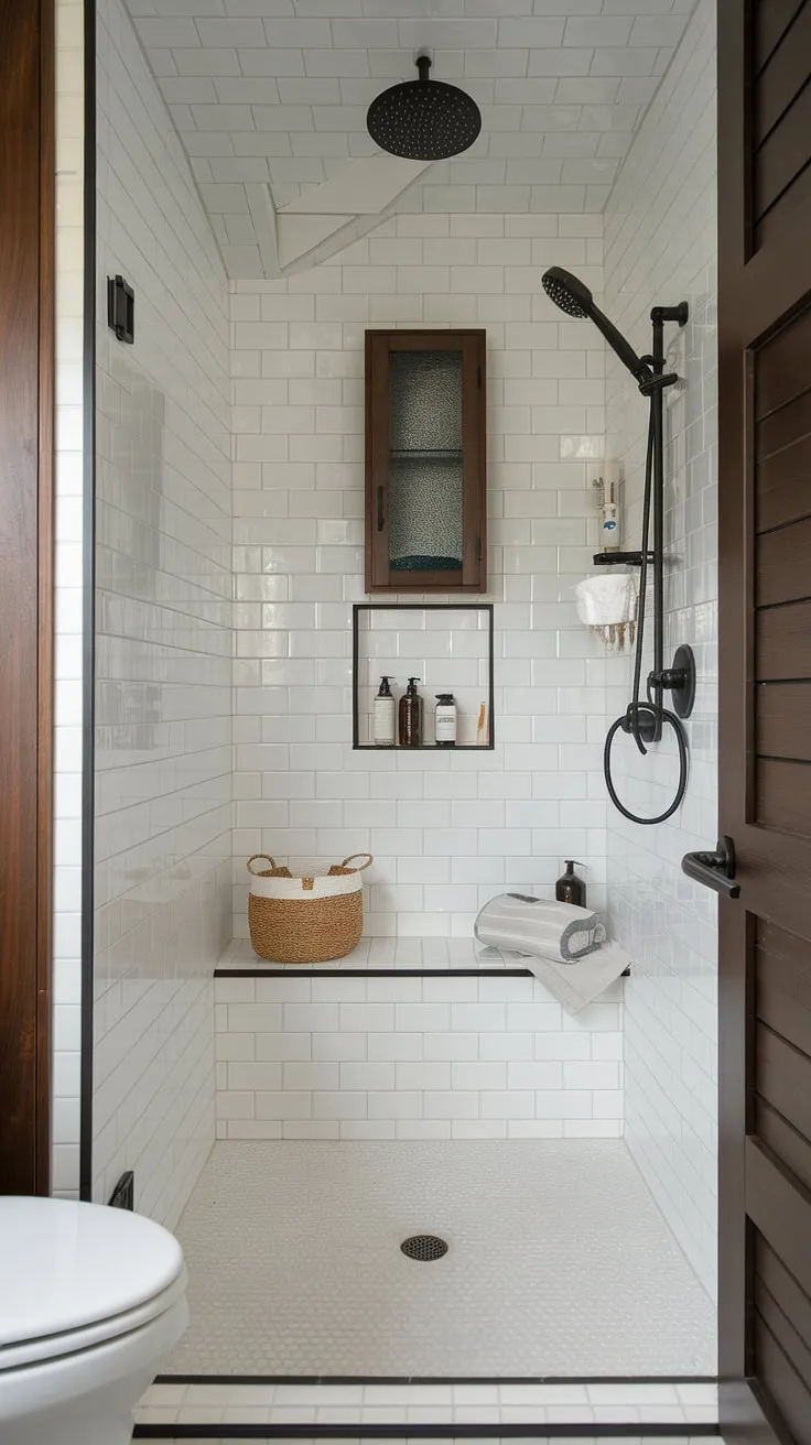 Small master bath, big impact. This primary bath showcases how smart design transforms a small bathroom design into a haven of calm. Bathroom inspiration decor at its finest.