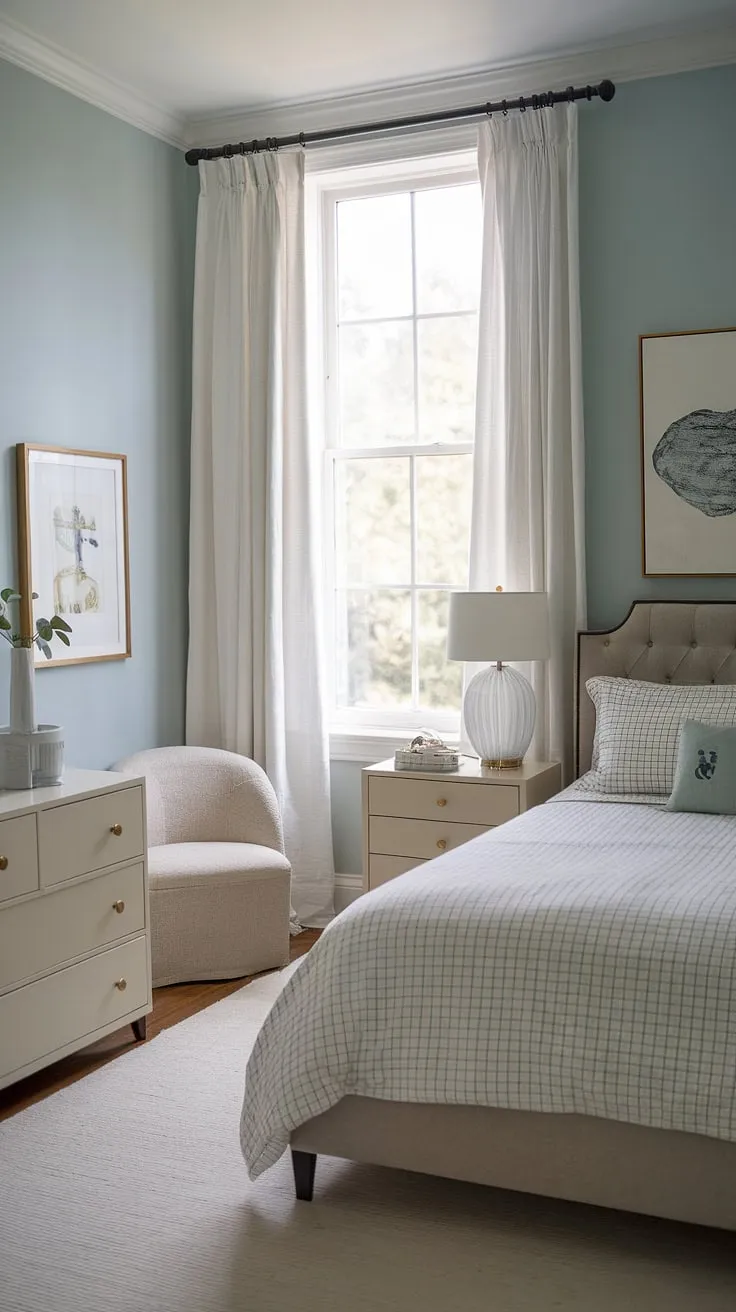 Cozy and functional, this small master bedroom proves that big style doesn't require big space. Master bedroom decor ideas for a successful bedroom design and home decor project.